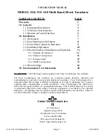 Предварительный просмотр 2 страницы Cross Technologies 3116-T31-148 Instruction Manual