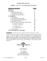 Предварительный просмотр 2 страницы Cross Technologies 3116-T71-184 Instruction Manual