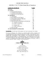 Preview for 2 page of Cross Technologies 3116-T71 Instruction Manual