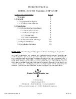 Preview for 2 page of Cross Technologies 4116-T24 Instruction Manual