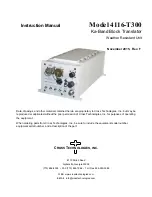 Cross Technologies 4116-T300 Instruction Manual preview