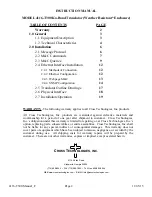 Preview for 2 page of Cross Technologies 4116-T300 Instruction Manual