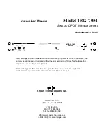 Предварительный просмотр 1 страницы Cross 1582-70M Instruction Manual