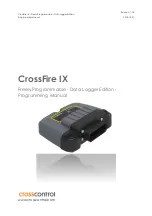 Предварительный просмотр 1 страницы crosscontrol CrossFire IX Programming Manual