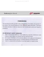 Preview for 3 page of Crossfire ATV 110 User Manual