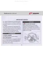 Preview for 5 page of Crossfire ATV 110 User Manual