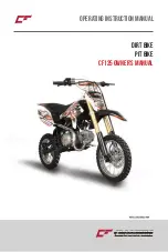 Предварительный просмотр 1 страницы Crossfire CF125 2013 Operating Instructions Manual