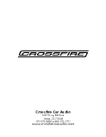 Preview for 8 page of Crossfire XS-8K Owner'S Manual