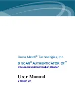 Preview for 3 page of Crossmatch D SCAN AUTHENTICATOR CF User Manual