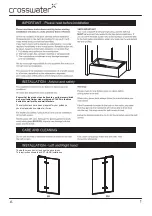 Preview for 2 page of Crosswater Optix 10 Installation Instructions Manual