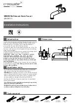 Crosswater UNION US-UN111 Installation Instructions предпросмотр