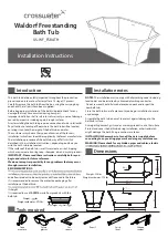 Preview for 1 page of Crosswater US-WF FSBATH Installation Instructions