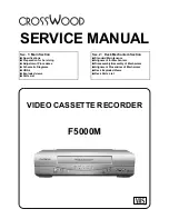 CrossWood F5000M Service Manual preview