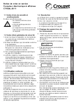 Crouzet 87623570 Operating Instructions Manual preview