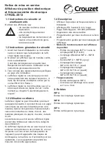 Preview for 1 page of Crouzet 87623572 Operating Instructions Manual