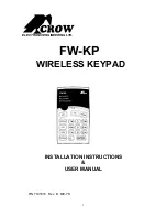 Crow FW-KP Installation Instructions & User Manual preview