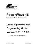 Crow PowerWave-16 Programming Manual preview