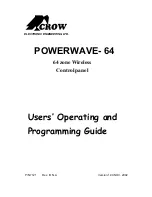 Crow PowerWave - 64 User'S Operating And Programming Manual предпросмотр