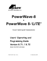 Предварительный просмотр 1 страницы Crow PowerWave 8 User Manual