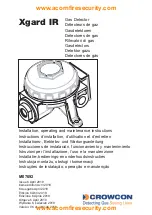 Crowcon Xgard IR Installation, Operating And Maintenance Instructions preview