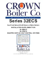 Предварительный просмотр 1 страницы Crown Boiler 32-380ECS Installation Supplement Manual