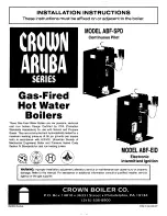 Предварительный просмотр 1 страницы Crown Boiler ABF-EID Installation Instructions Manual