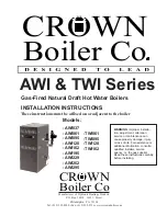 Crown Boiler AWI037 Installation Instructions Manual preview