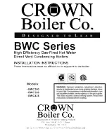 Preview for 1 page of Crown Boiler BWC300 Installation Instructions Manual