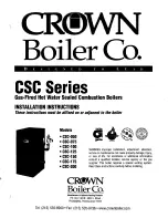 Crown Boiler CSC Series Installation Instructions Manual предпросмотр