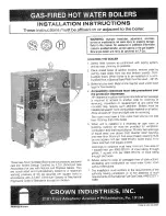 Crown Boiler DG-112 Installation Instructions Manual предпросмотр