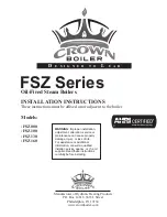 Crown Boiler FSZ080 Installation Instructions Manual preview