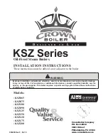 Crown Boiler KSZ Series Installation Instructions Manual preview