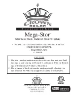 Crown Boiler Mega-Stor MS-119 Installation And Operating Instructions Manual preview