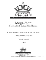 Предварительный просмотр 1 страницы Crown Boiler Mega-Stor Installation And Operating Instructions Manual