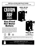 Crown Boiler XBF-112EID Installation Instructions Manual предпросмотр