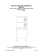 Crown Food Service Equipment DCX-10 Installation And Operation Manual предпросмотр