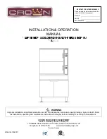 Crown Food Service Equipment DCX-16 Installation & Operation Manual предпросмотр