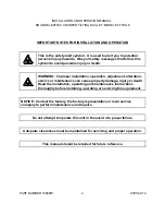 Preview for 2 page of Crown Food Service Equipment ECTRS-16 Installation And Operation Manual