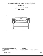 Предварительный просмотр 1 страницы Crown Food Service Equipment ETRS-35 Installation And Operation Manual