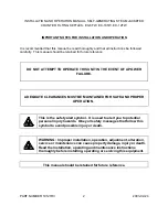 Preview for 2 page of CROWN FOOD EC - 10TW Installation And Operation Manual