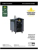 Preview for 1 page of Crown Royal Stoves RS7200E Owner'S Manual