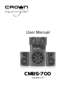 Preview for 1 page of Crown Carry On CMBS-700 User Manual