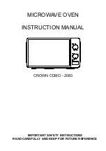 Crown CDMO-2083 Instruction Manual preview