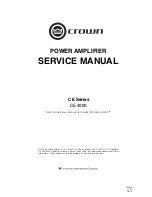 Предварительный просмотр 1 страницы Crown ce 4000 Service Manual