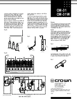 Crown CM-31 Quick Start Manual preview