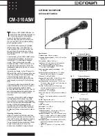 Preview for 1 page of Crown CM-310ASW Quick Start Manual