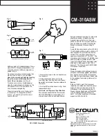 Preview for 2 page of Crown CM-310ASW Quick Start Manual