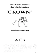 Crown CMVC-414 Operation Instructions preview