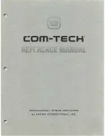 Предварительный просмотр 1 страницы Crown Com-Tech 1610 Reference Manual