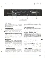 Предварительный просмотр 11 страницы Crown Com-Tech 1610 Reference Manual